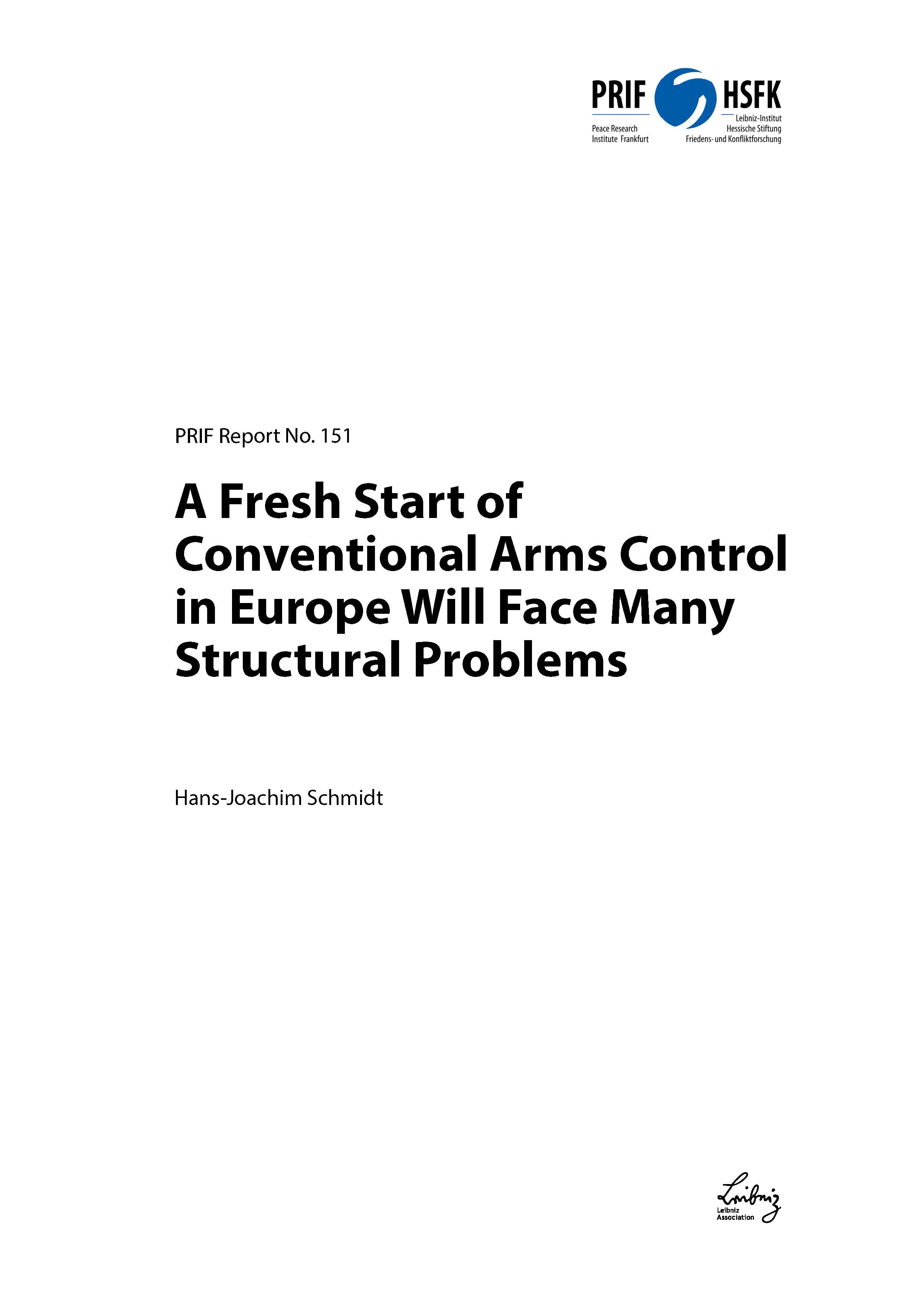 Download: A Fresh Start of Conventional Arms Control in Europe Will Face Many Structural Problems