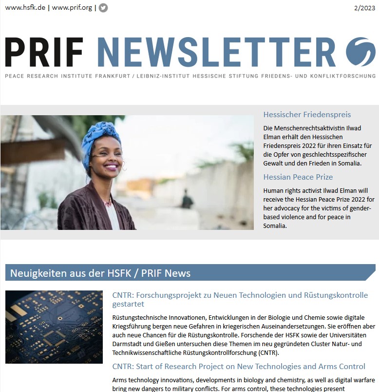 Cover des PRIF Newsletter 2/2023