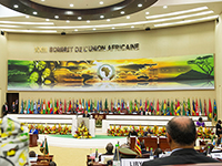 Blick in den Konferenzsaal bei einem früheren Gipfeltreffen der Afrikanischen Union (Foto: UN Photo/Eskinder Debebe)