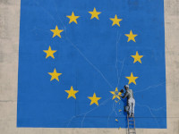 EU Flagge in Kent, Streetart von Banksy
