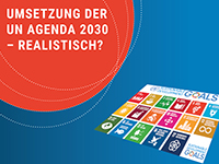 Plakat Agenda 2030: Plakat der Veranstaltung „Umsetzung der UN Agenda 2030 – Realistisch?“