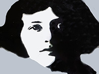 Streetart Portrait von Simone Weil