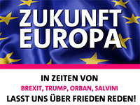 Vortrag und Diskussion zu Herausforderungen und Chancen der EU. Plakatausschnitt: SPD Büttelborn