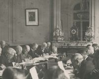 Versailles. Sitzung des Interalliierten Ausschusses. Foto: Library of Congress / Helen Johns Kirtland