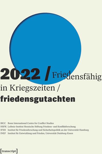 Cover des Friedensgutachtens 2022 (transcript Verlag).