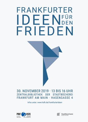 Plakat "Frankfurter Ideen für den Frieden" (Grafik: Grübelfabrik)