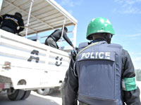 Ein nigerianischer Polizist im Einsatz für die AU-Mission AMISOM. Foto: AMISOM (Public Domain)